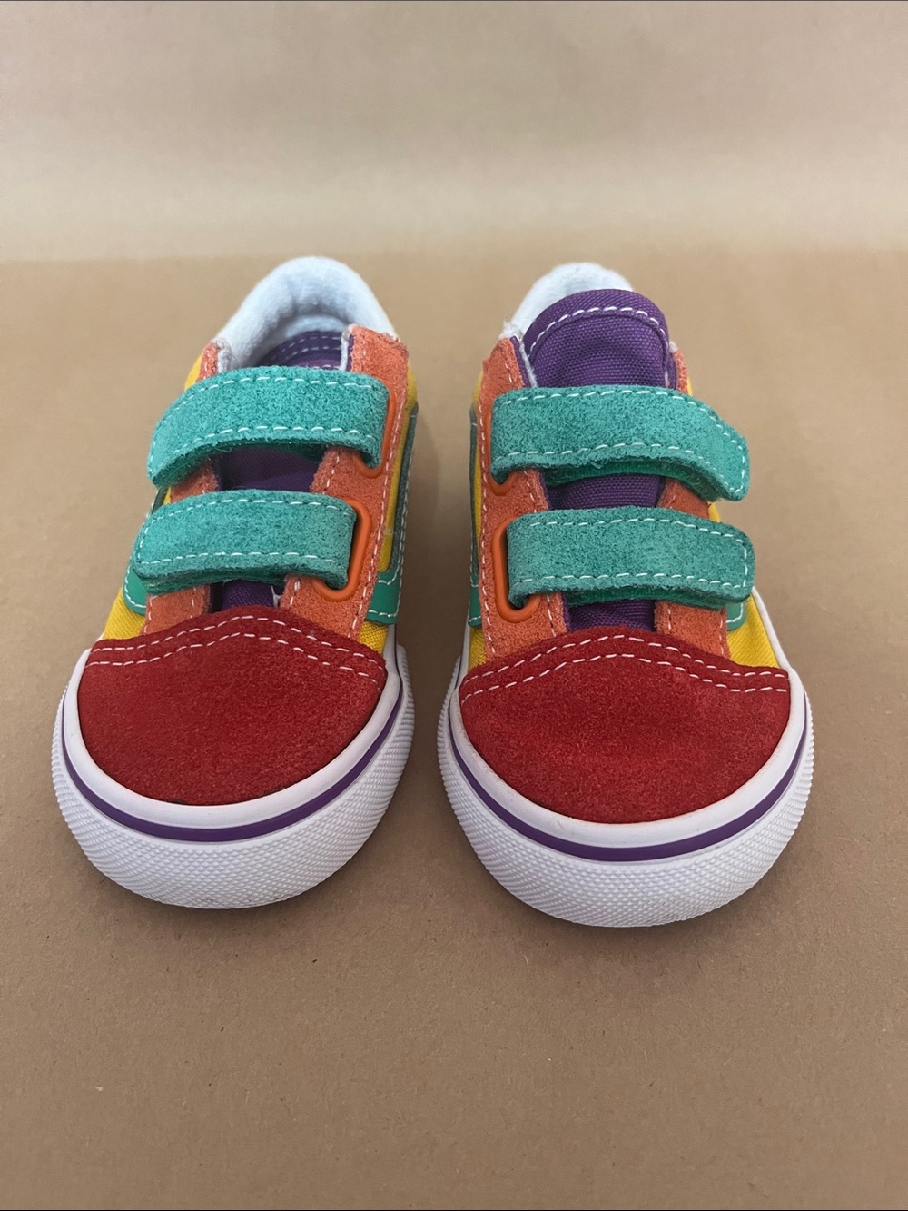Vans Toddler  Multicolor Sneakers - Red, Teal, Purple 6.5